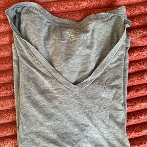 J. Crew Heather Gray V-Neck Tee